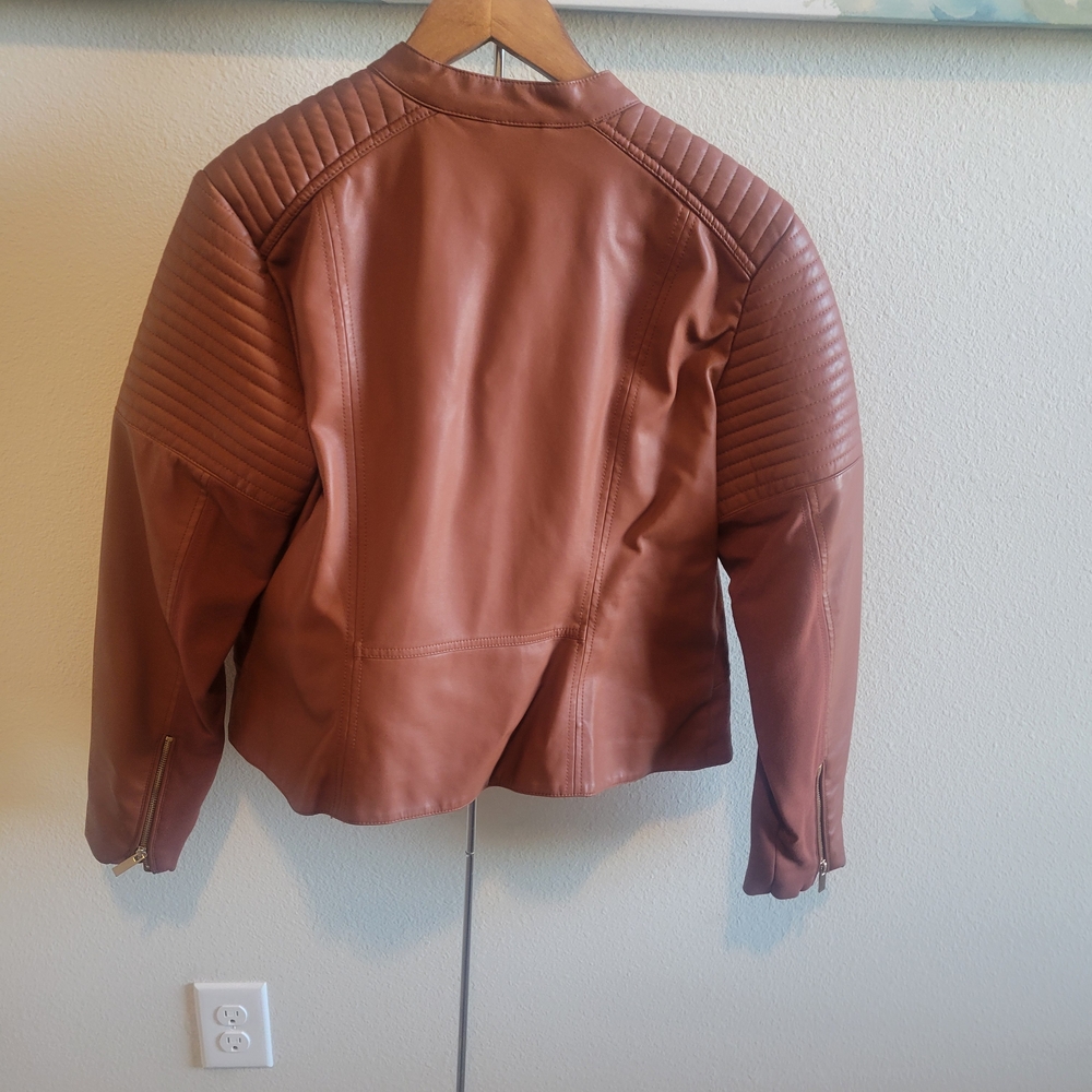 NY & CO Women's Crop Leather Jacket - Picture 2 of 3